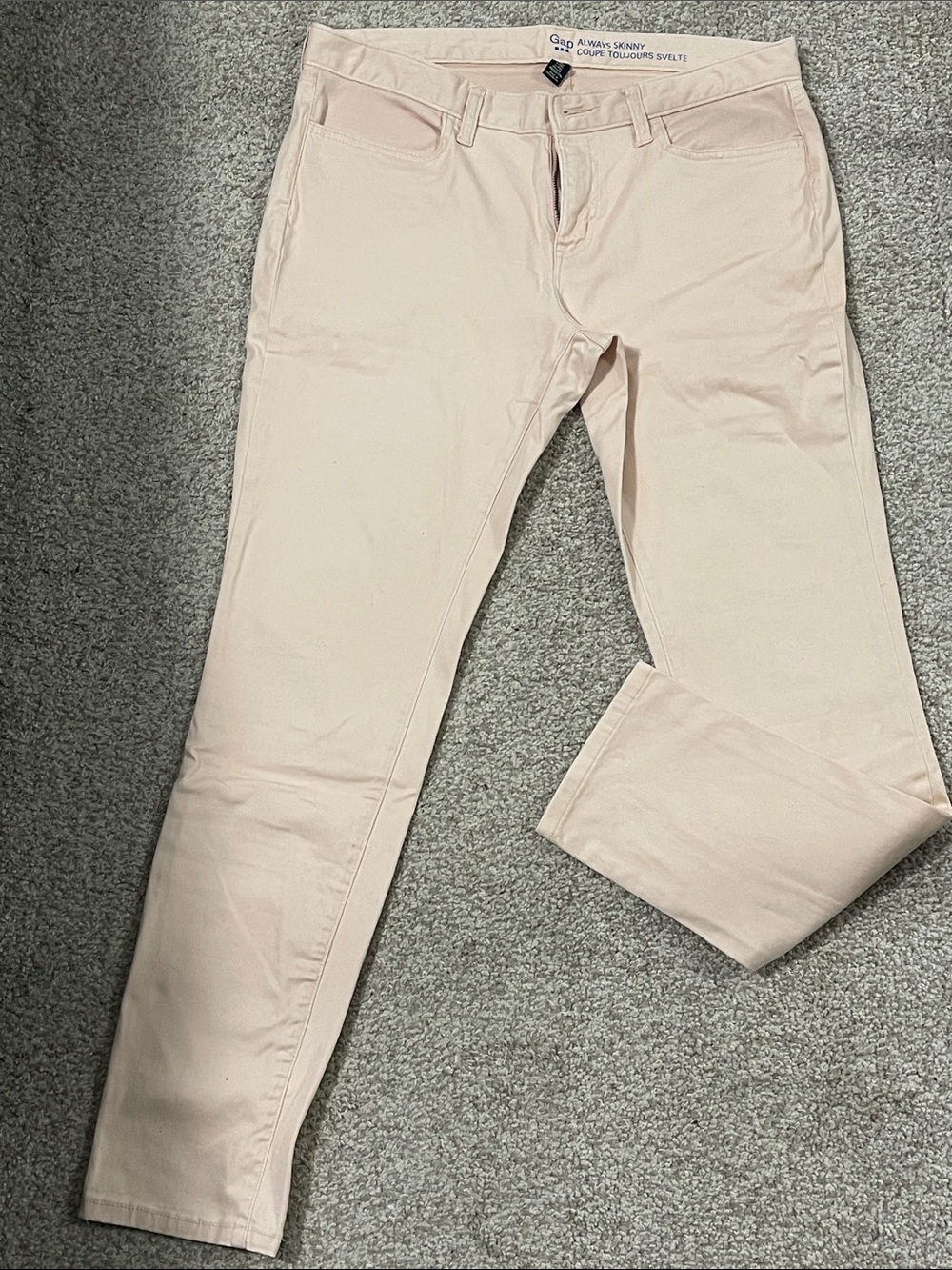 GAP Slim Chino Pants in Pale Pink USA 10R